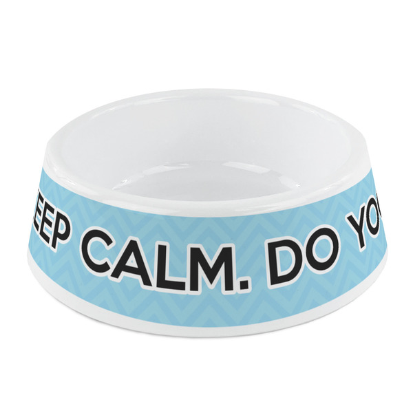 Custom Keep Calm & Do Yoga Plastic Dog Bowl - Small