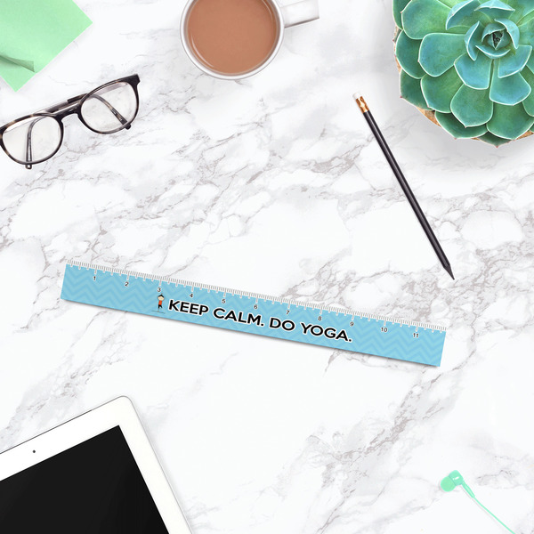 Keep Calm & Do Yoga Plastic Ruler - 12" - LIFESTYLE
