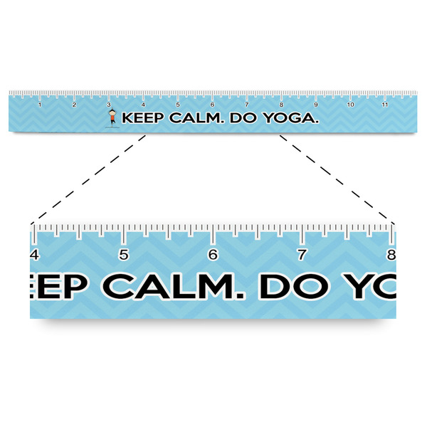 Custom Keep Calm & Do Yoga Plastic Ruler - 12"