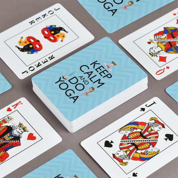 Keep Calm & Do Yoga Playing Cards - Front & Back View