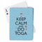 Keep Calm & Do Yoga Playing Cards - Front View