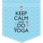 Keep Calm & Do Yoga Iron On Faux Pocket