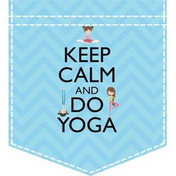 Keep Calm & Do Yoga Iron On Faux Pocket