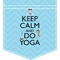 Keep Calm & Do Yoga Iron On Faux Pocket