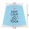 Keep Calm & Do Yoga Poly Film Empire Lampshade - Dimensions