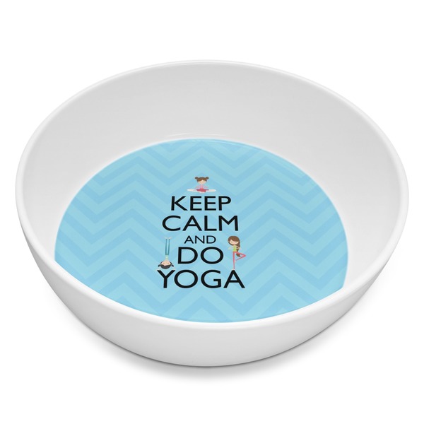 Custom Keep Calm & Do Yoga Melamine Bowl - 8 oz