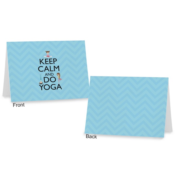 Keep Calm & Do Yoga Postcard - Front and Back