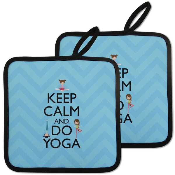 Custom Keep Calm & Do Yoga Pot Holders - Set of 2