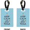 Keep Calm & Do Yoga Rectangle Luggage Tag (Front + Back)