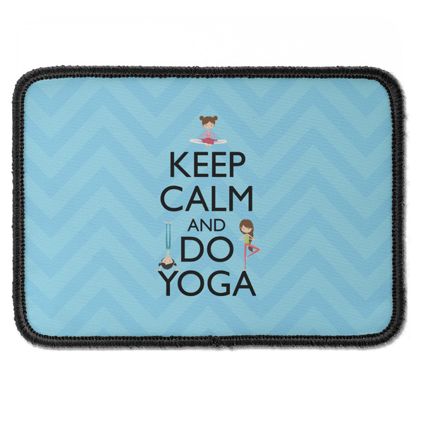 Custom Keep Calm & Do Yoga Iron On Rectangle Patch
