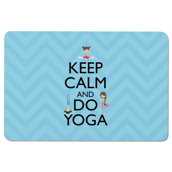 Keep Calm & Do Yoga Rectangular Fridge Magnet - FRONT