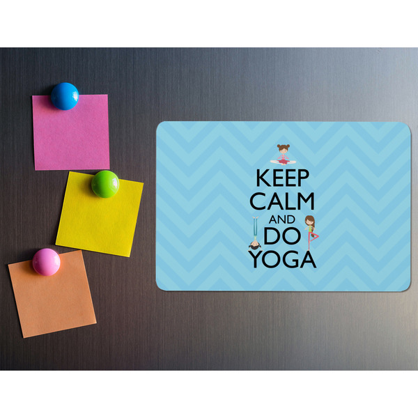 Keep Calm & Do Yoga Rectangular Fridge Magnet - LIFESTYLE