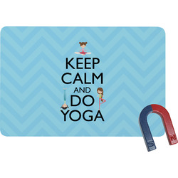 Keep Calm & Do Yoga Rectangular Fridge Magnet