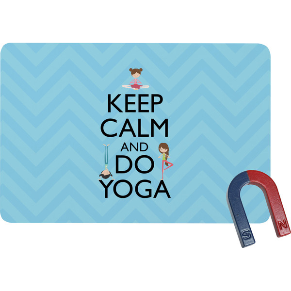 Custom Keep Calm & Do Yoga Rectangular Fridge Magnet