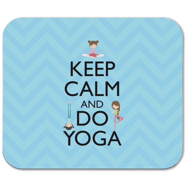 Keep Calm & Do Yoga Rectangular Mouse Pad - APPROVAL
