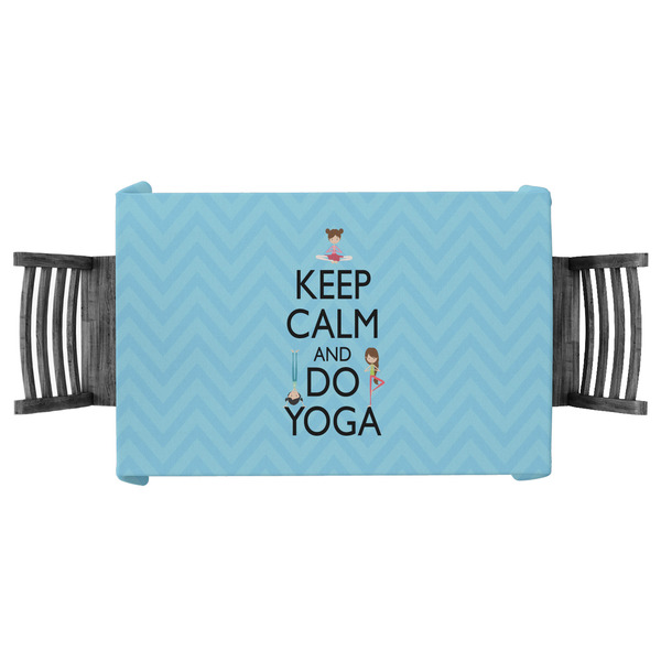 Custom Keep Calm & Do Yoga Tablecloth - 58"x58"