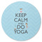 Keep Calm & Do Yoga Round Coaster Rubber Back - Single