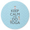 Keep Calm & Do Yoga Round Rubber Backed Coaster