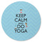 Keep Calm & Do Yoga Round Rubber Backed Coaster