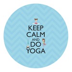 Keep Calm & Do Yoga Round Decal