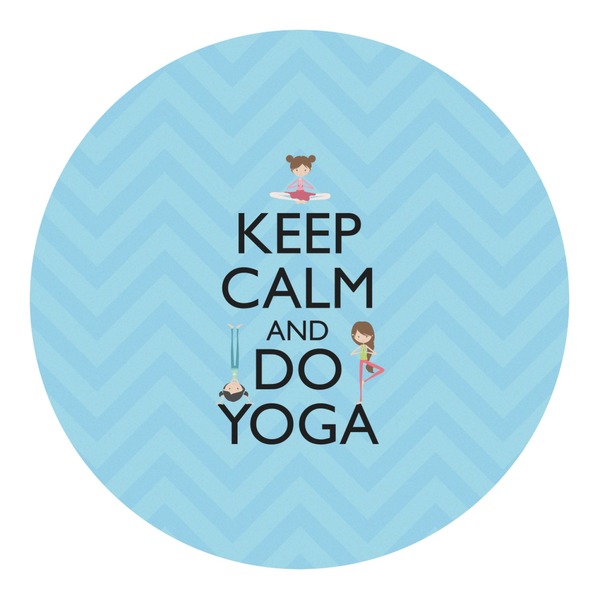 Custom Keep Calm & Do Yoga Round Decal - Medium