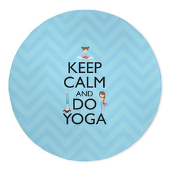 Keep Calm & Do Yoga 5' Round Indoor Area Rug