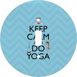 Keep Calm & Do Yoga Round Light Switch Cover