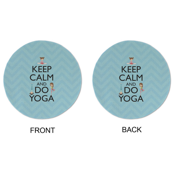 Keep Calm & Do Yoga Round Linen Placemats - APPROVAL (double sided)