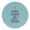 Keep Calm & Do Yoga Round Linen Placemats - FRONT (Double Sided)