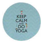 Keep Calm & Do Yoga Round Linen Placemat