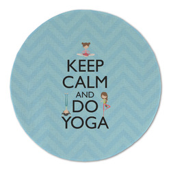 Keep Calm & Do Yoga Round Linen Placemat - Single Sided
