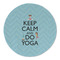 Keep Calm & Do Yoga Round Linen Placemats - FRONT (Single Sided)