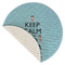 Keep Calm & Do Yoga Round Linen Placemats - Front (folded corner single sided)