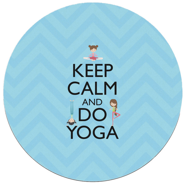 Keep Calm & Do Yoga Round Mousepad - APPROVAL