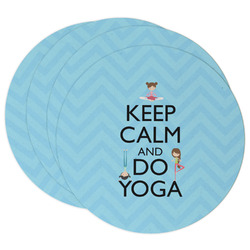 Keep Calm & Do Yoga Round Paper Coasters