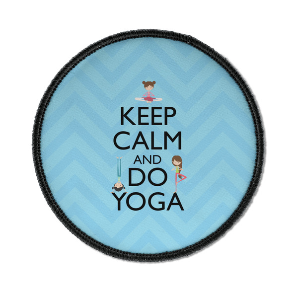 Custom Keep Calm & Do Yoga Iron On Round Patch