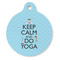 Keep Calm & Do Yoga Round Pet ID Tag - Large