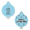 Keep Calm & Do Yoga Round Pet Tag - Front & Back
