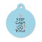Keep Calm & Do Yoga Round Pet ID Tag - Small