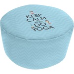 Keep Calm & Do Yoga Round Pouf Ottoman