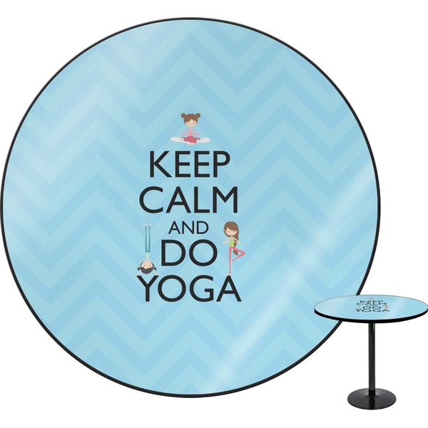 Custom Keep Calm & Do Yoga Round Table - 24"