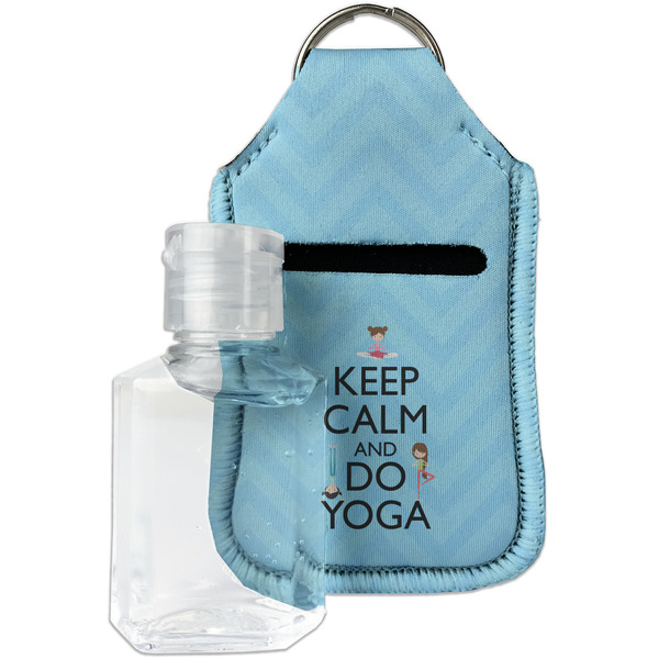 Custom Keep Calm & Do Yoga Hand Sanitizer & Keychain Holder