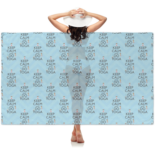 Custom Keep Calm & Do Yoga Sheer Sarong