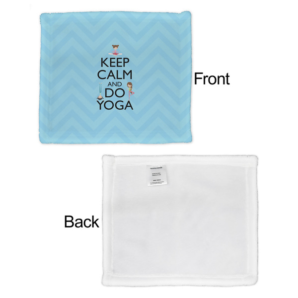 Keep Calm & Do Yoga Security Blanket - Front & White Back View
