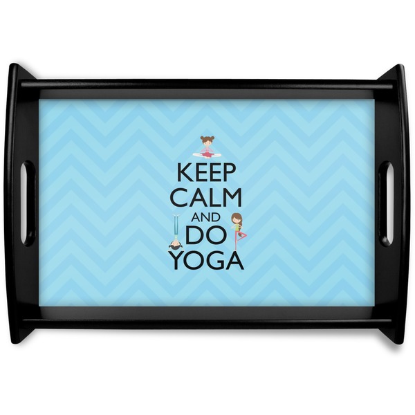 Custom Keep Calm & Do Yoga Wooden Tray