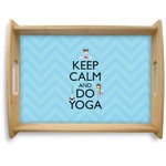 Keep Calm & Do Yoga Natural Wooden Tray - Large