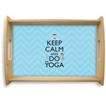 Keep Calm & Do Yoga Natural Wooden Tray - Small