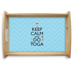 Keep Calm & Do Yoga Natural Wooden Tray - Small