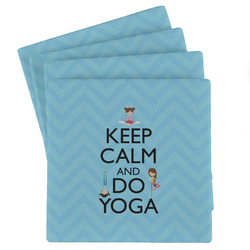 Keep Calm & Do Yoga Absorbent Stone Coasters - Set of 4