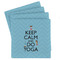 Keep Calm & Do Yoga Set of 4 Sandstone Coasters - Front View